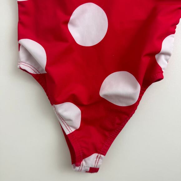 Disney Minnie Mouse Baby Girls Toddler One-Piece Polka Dot Red Swimsuit XS - Picture 4 of 10